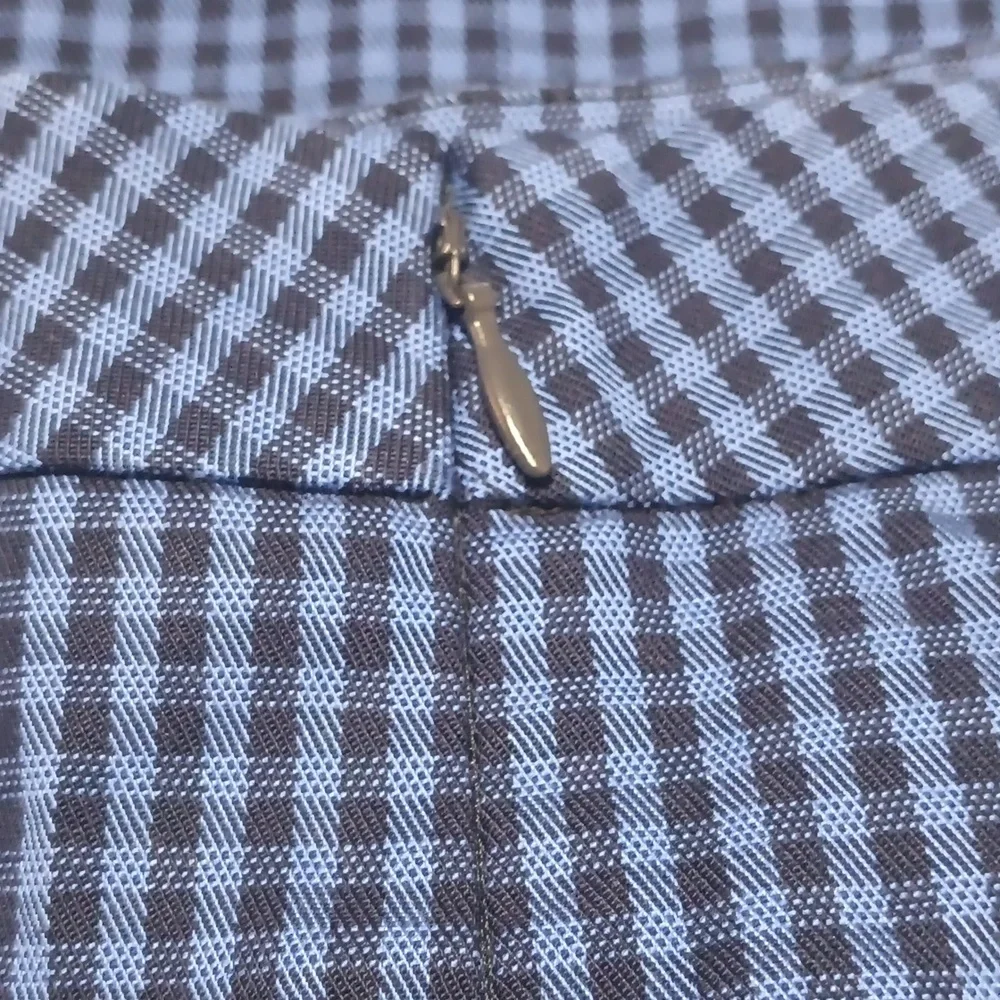 Club Monaco Gingham Pencil Skirt Blue And Black